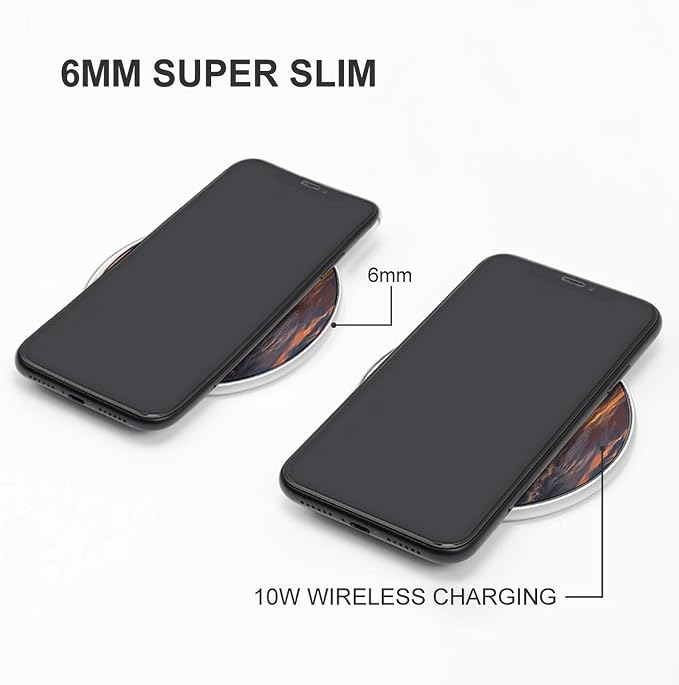 Sunset Dolphin Wireless Charger Portable Fast Charging Pad Lightweight Wireless Charging Pad 10W Slim Charging Station for Phone Charger Mat for Travel Home Office Desk