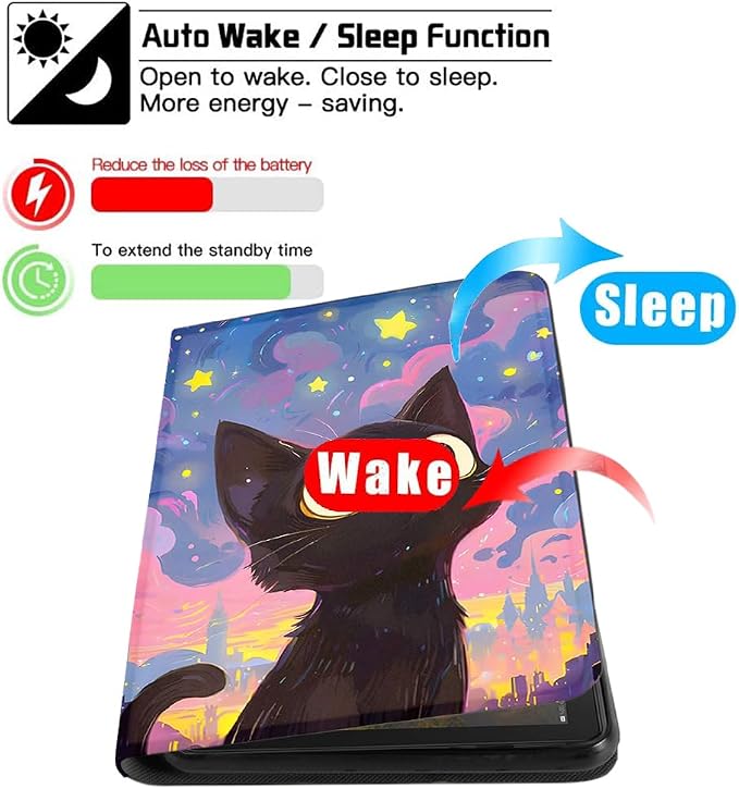 Case for Amazon Kindle Fire HD 10 &amp 10 Plus Tablet(Fit for 10.1 13th/11th Generation 2023/2021 Release)Ultra Slim Multi-Angle Viewing Auto Wake/SleepAstral Cat