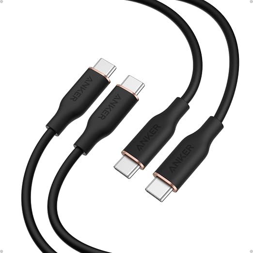 Anker USB C Cable 240W Type C Fast Charging (2-Pack 6 ft Black + White) | USB 2.0 for iPhone 17 / 16 / 15 Series MacBook Pro 2020 and More