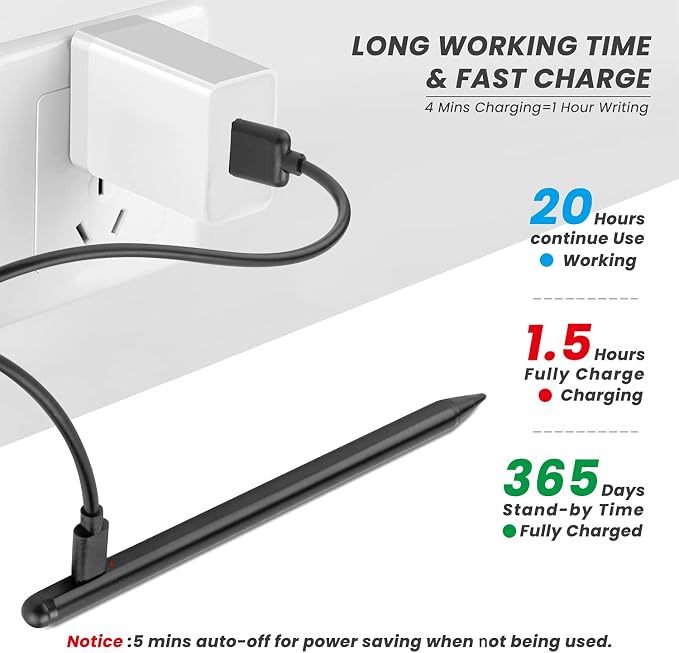 Electronic Stylus Pen for Amazon HD Fire 10/8 Tablet Pencil Active Digital Capacitive Pen for Amazon Fire HD 10 Tablet High Precision with Ultra Fine TipGood at Drawing and WritingBlack