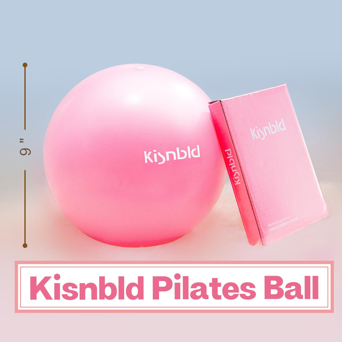 kisnbld Small Exercise Ball, 9 Inch Mini Pilates Ball, Anti Burst and Slip Resistant Mini Yoga Ball for Stability, Fitness, Physical Therapy, Stretching & Core Strength Workout at Home Gym & Office