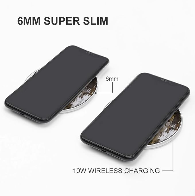 Sparrow's Feather Grows Wireless Charger Fast Charging Pad | Anti-Slip Qi Certified Wireless Charging Pad for All Phones with Wireless Charging Function for Home Office Travel