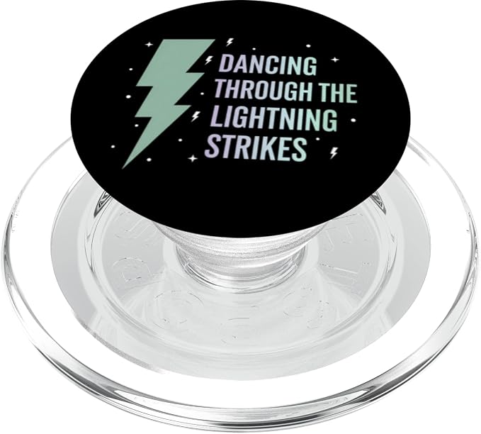 Funny Dancing Through The Lightning Strikes Dance Humor PopSockets PopWallet for MagSafe