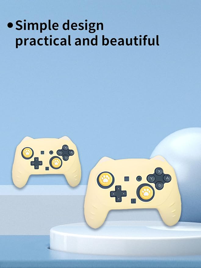 Case for Nintendo Switch 2 Pro ControllerUYRUREL Premium Sillence MaterialShock-Absorbing and Anti Drop Protection Soft Shellwith Stickers and Thumb GripsBlack.