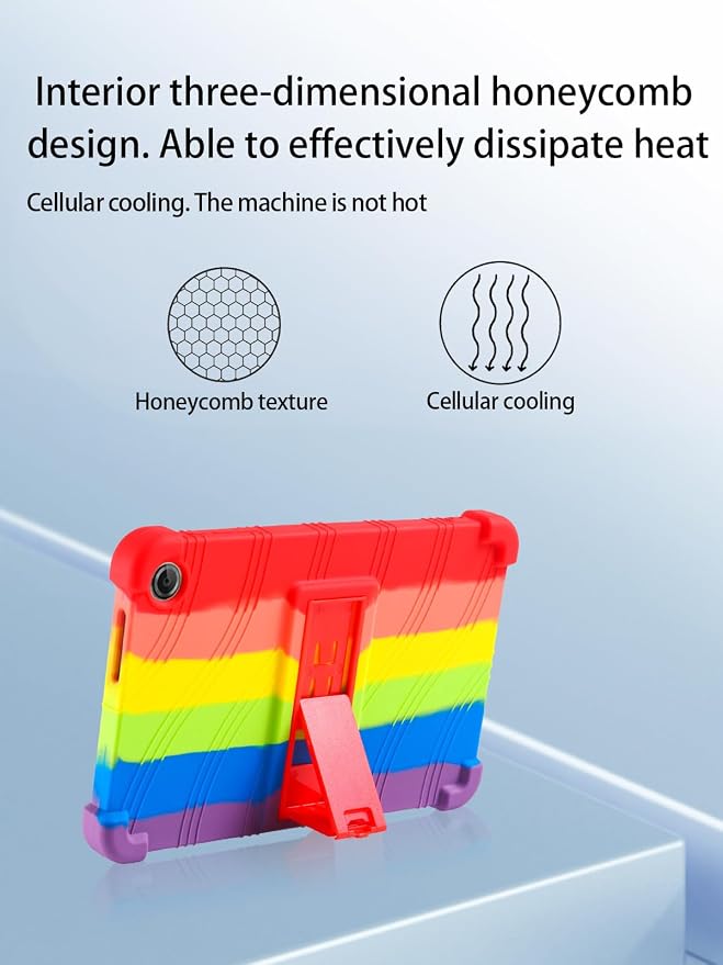 for Lenovo Tab One &amp Nook Reading Tablet Android Tablet8.7 inch Tablets CaseSoft Silicone Adjustable Stand Cover Lightweight Kids FriendlyBlack.