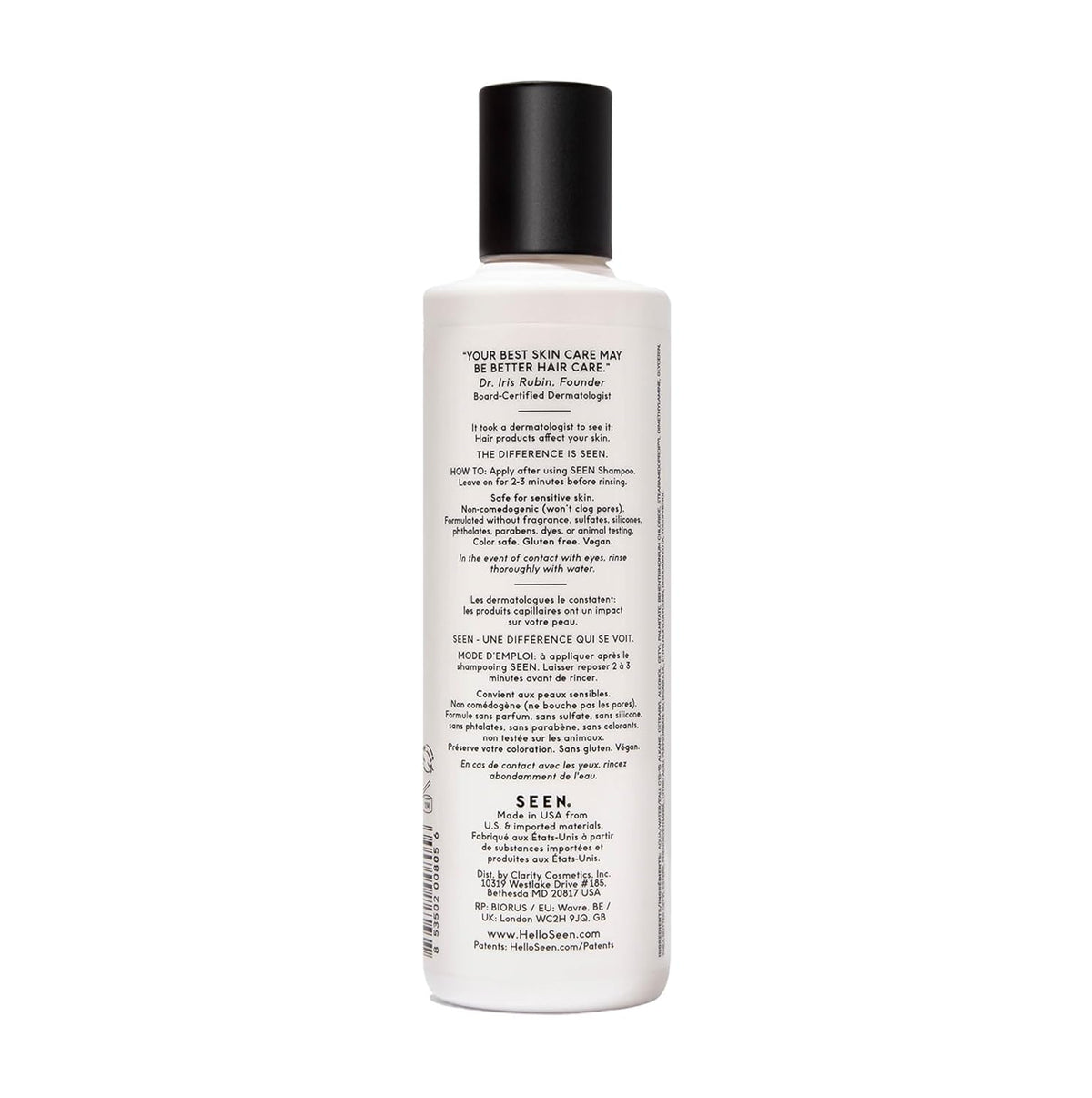 SEEN Conditioner, Fragrance Free - Non-Comedogenic & Sulfate-Free Hair Conditioner- Dermatologist-Developed - Safe for Sensitive, Eczema & Acne Prone Skin