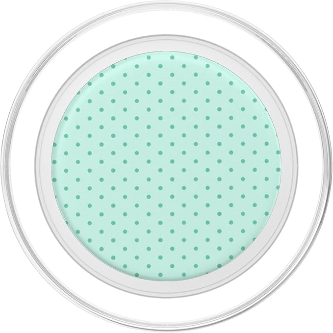 Mint Green Polka Dot Pattern PopSockets PopWallet for MagSafe