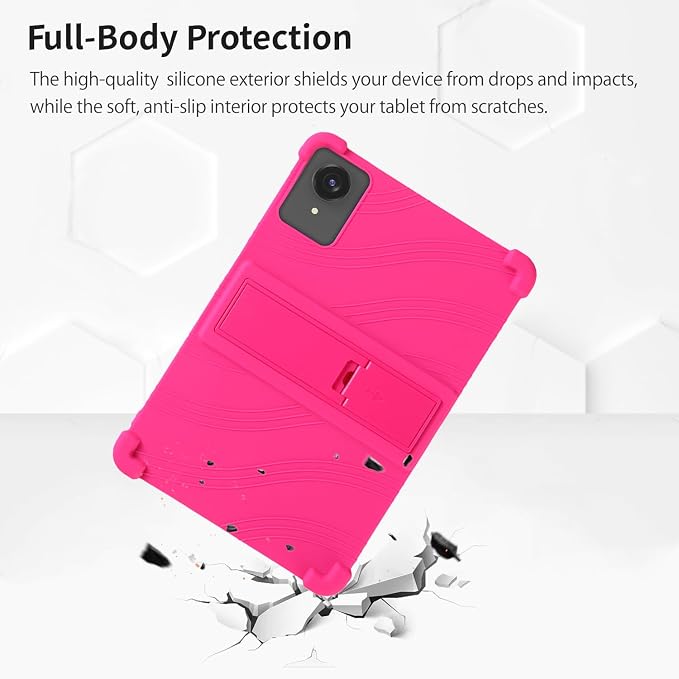 Case for ECOPAD T30 10.1-Inch Tablet – Shockproof Silicone Protective Cover with Kickstand Drop-Resistant Business Style (Black)