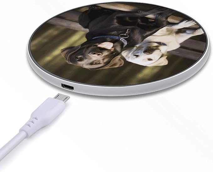 Labrador Wireless Charger with Aluminum Alloy Frame Qi Certified Fast Wireless Charging Pad 10W Charging Station Portable Phone Charger for All Wireless Charging Phone