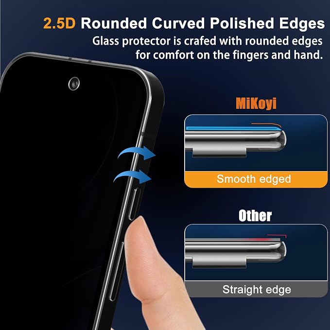 Privacy Screen Protector for Google Pixel 10 Lens Protector | [2+2] 9H Hardness Tempered Glass Protective Film + Camera Lens Protector [Full Coverage] [Anti-Spy] [Scratch-Resistant]