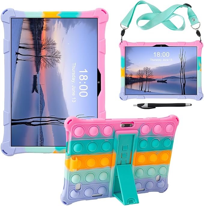 Case for Dragon Touch Notepad K10 10-inch Universal Tablet Case Multi-Functional Protective Cover for ZZB ZB10/PRITOM Touch10 Tablet(Black)