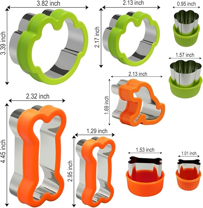 VTUGP Dog Cookie Cutter Set, 9 Pieces, Assorted Sizes