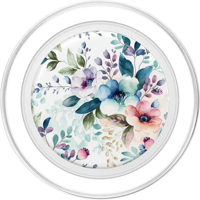 Botanical Watercolor Floral Pattern Design PopSockets Adhesive PopGrip