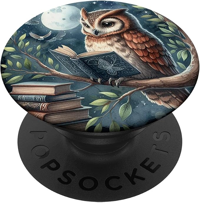 Book Owl Bookish PopSockets PopGrip for MagSafe