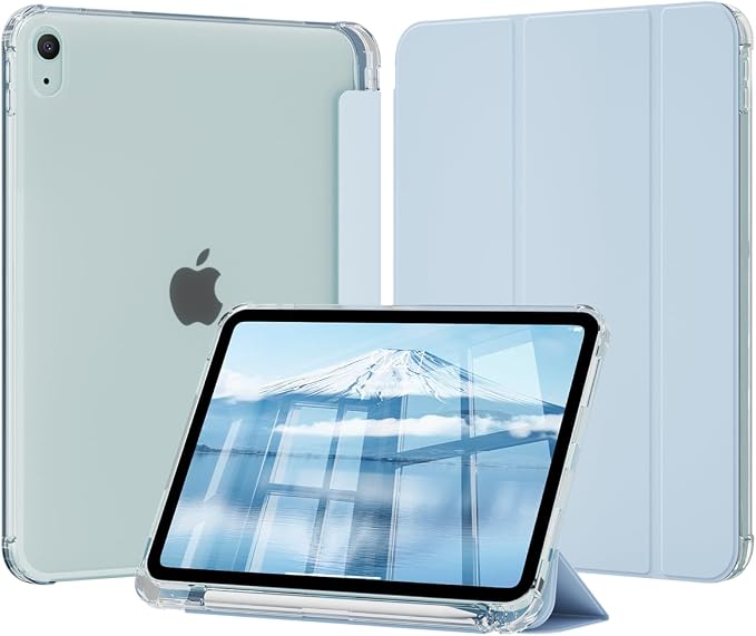 Shockproof Translucent Case with Pencil Holder for iPad Air 11/10.9 4th-8th