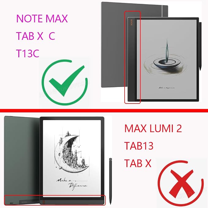Case Compatible with Fro BOOX Note Max Tablet 13.3inch Tablet Case e-Book Folding Stand Protective Cover with Pencil Holder and Wrist Strap Full Protectio (Note Max/Tab X C/T13C 13.3 2024)