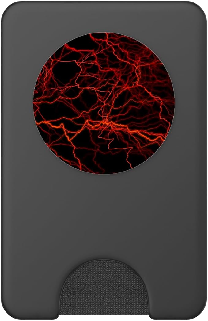 Red Lightning Abstract Textures Gift PopSockets PopGrip: Swappable Grip for Phones &amp Tablets
