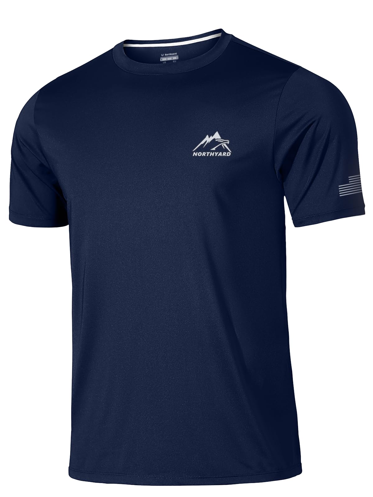 NORTHYARD Men's UPF 50+ Sun Protection Shirt Short Sleeve Swim Rash Guard SPF UV Athletic Workout Running T-Shirt Navy L