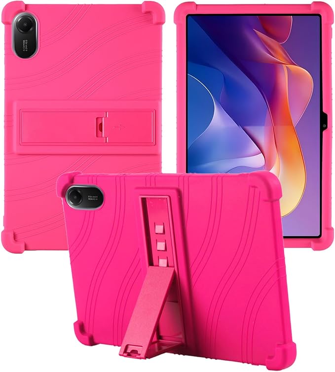 for Xiaomi Redmi Pad 2 Tablet 11 inch Tablet CaseBOVUGAC Soft Silicone Adjustable Stand Shockproof Kids Friendly for Redmi Pad 2 11 Tablet(Black)