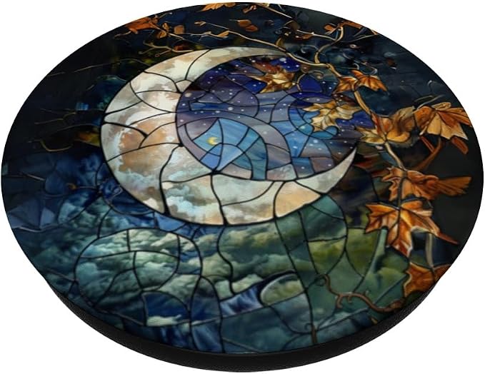 Celestial Halloween Mosaic Stained Glass Aesthetic PopSockets Adhesive PopGrip