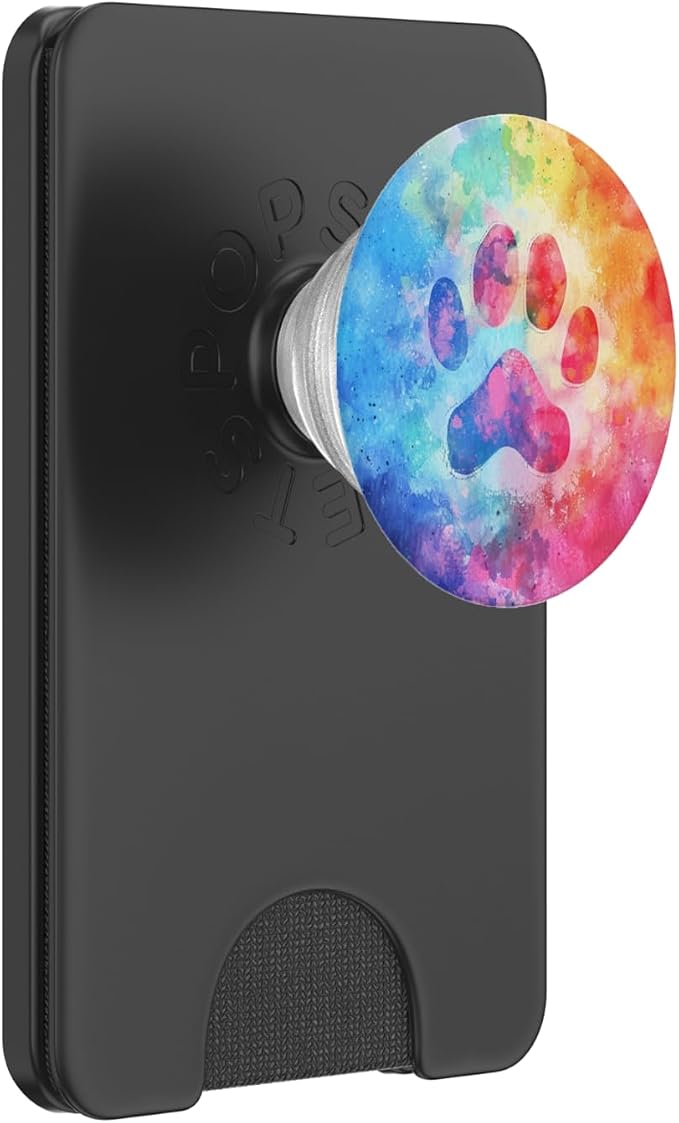 Colorful Dog Paw Print PopSockets PopGrip for MagSafe