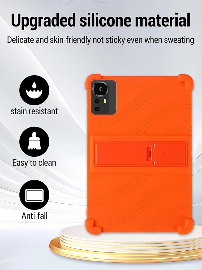 for Bnegynng CP31M 10 inch Tablet Protective case Shockproof Lightweight Silicone Protective Cover with Stand Child-Friendly Protection Easy to Clean DesignBlack