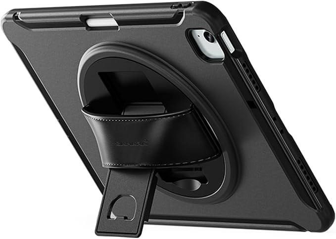Sahara for iPad Air 11-inch (M4 / M3 / M2) Case - Heavy-Duty Protective Cover with Screen Protector Kickstand &amp Rotating Hand Strap Raider Series