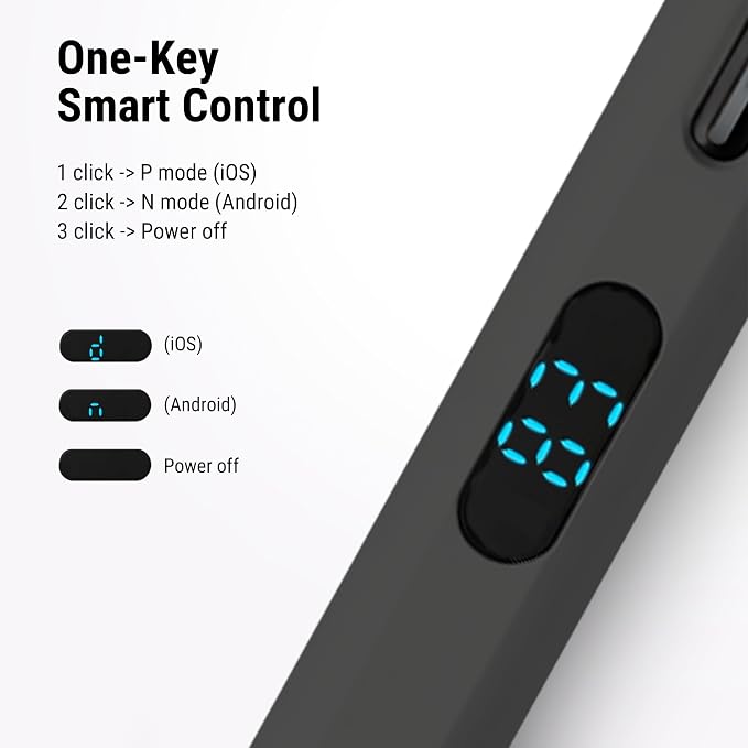 LED Battery Display Stylus Pen Dual Modes Fast Charge Universal Active Digital Pencil for iPad iPhone Samsung Android &lt2ms Low Latency Tilt Sensitivity for Drawing Note Taking No Bluetooth Styl