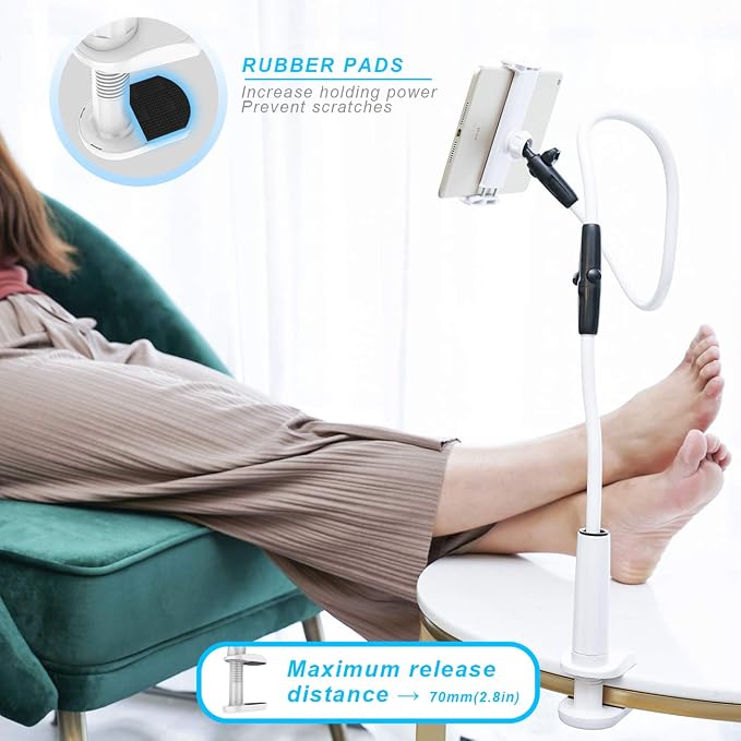 Cell Phone Holder Lamicall Gooseneck Phone Holder : Adjustable Phone Mount Cradle Stand Compatible with Switch Phone 11 Pro XS Max XR X 8 7 6 6s Plus More 4.7-7.9 inch Devices