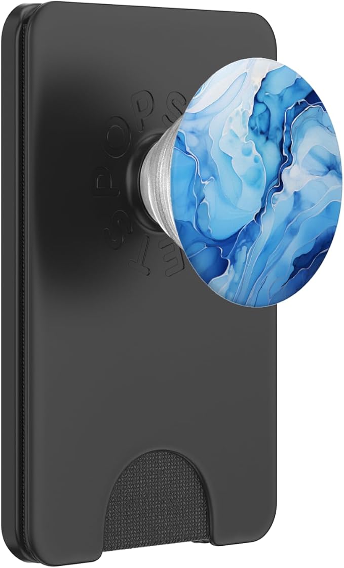 Blue Ice Agate Stone Gemologist Chalcedony Gemstone PopSockets PopGrip for MagSafe
