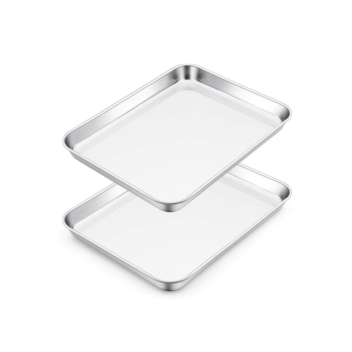 E-far Small Baking Sheet, 10.5”x8.3” Stainless Steel Toaster Oven Tray