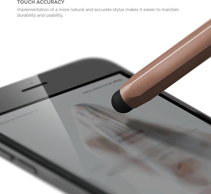 elago Premium Aluminum Hexa Stylus Pens for All Touch Screen Tablets | Soft Touch Pen-Point Precise Touch and Control Extra Rubber Tip Included Ergonomic Grip Comfortable Grip (Black)