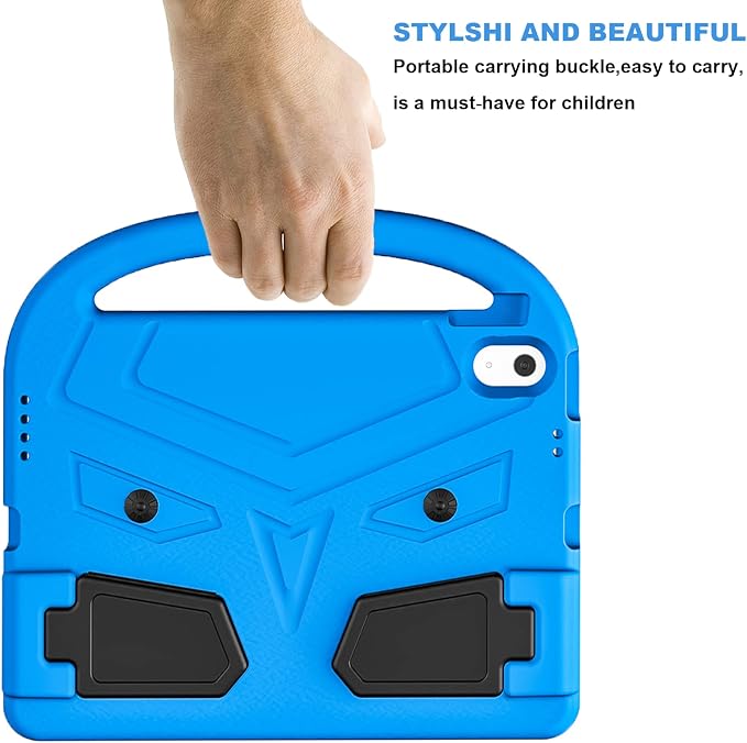 Dteck Kids Case for iPad 10.2 - Shockproof Rugged EVA Handle Stand Child Proof Case for iPad 9/8/7 Generation Black