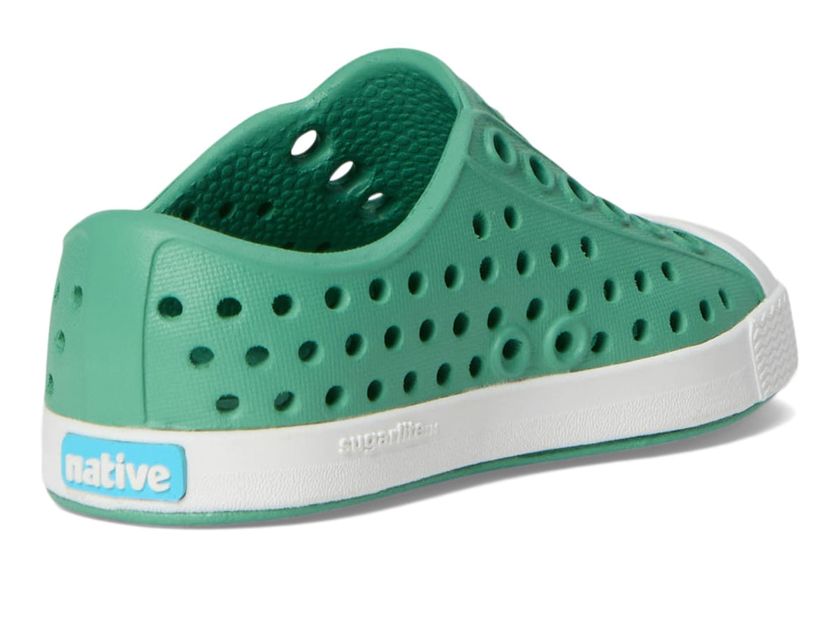 Native Shoes Unisex-Kids Jefferson Sneakers, Alpine Green/Shell White, 4 Toddler