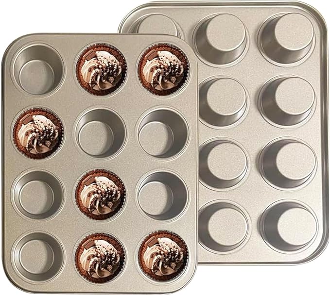 2er-Set Muffinblech 12 Mulden – antihaftbeschichtet & hitzebeständig