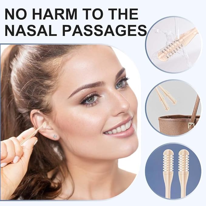 ROWPOZ 2-in-1 Nasal Hair Cutter, Durable Double Sided Trimmer Mini Nose Trimmer, Lightweight Nose Grooming Tool for Travel (A-3Pcs)