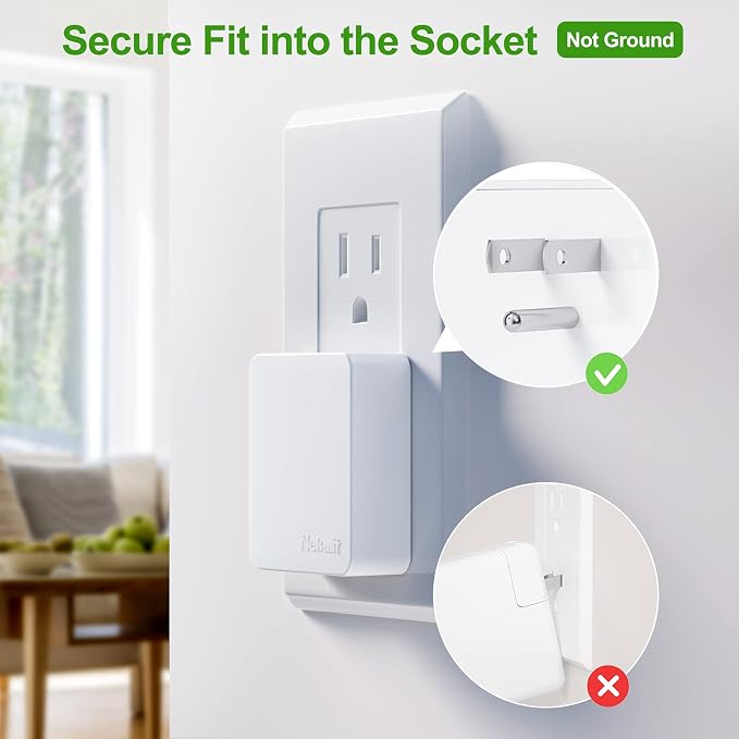 Nekmit Dual Port Ultra Thin Flat USB Wall Charger with Smart IC 2 Pack