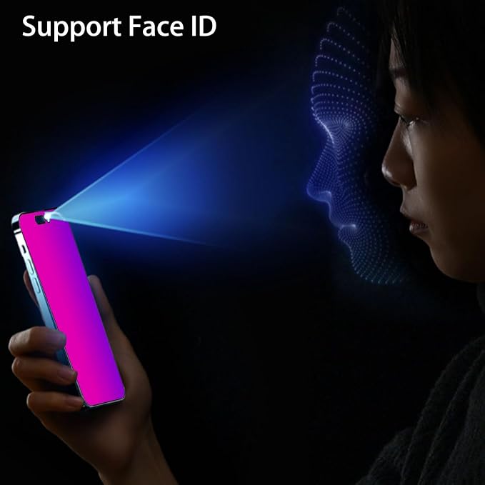 2 Pack Anti-Blue Privacy Tempered Glass for iPhone 11 / iPhone XR Anti-Spy Screen Protector Film Electroplated Gradient Colorful 6.1 inch