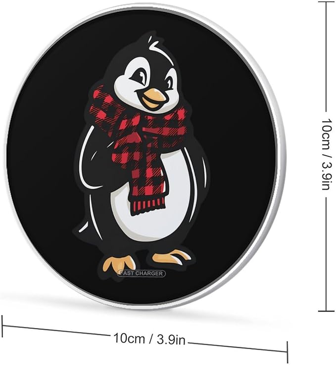 Winter Penguins Wireless Charger Portable Charging Pad | LightweightAll Smartphone