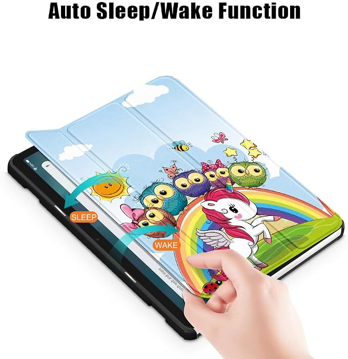 Slim Case for Amazon Fire Max 11 Tablet (13th Generation 2023 Release) Trifold Lightweight Hard Shell PU Leather Stand Folio Protective Cover with Auto Wake/Sleep Colored Graffiti Doodle