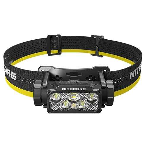 Nitecore HC65 UHE 2000 Lumen Heavy Duty Metal Headlamp, USB-C Rechargeable with White, Red, and Reading Lights Sticker for Camping, Hiking, Hunting, and Industrial Works