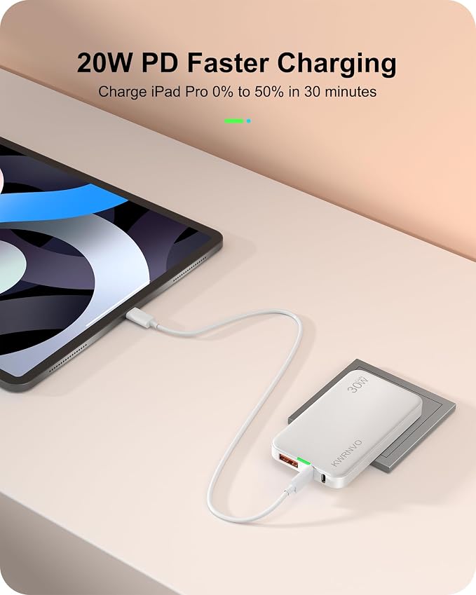 Flat USB Wall Charger 3 Ports Ultra-Slim Fast Wall Charger for Pixelbook iPad Pro iPhone 17/16/15/14 Black