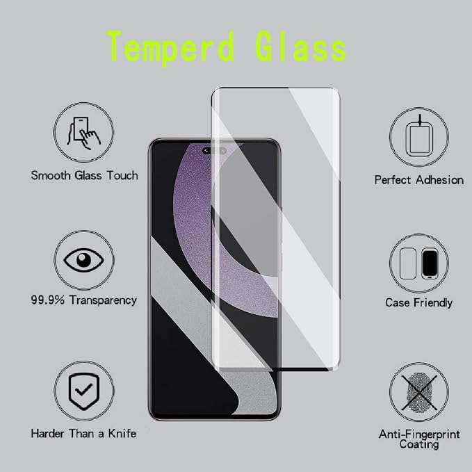 [4 Pack] Tempered Glass Screen Protector for Xiaomi Civi 2 | Tempered Glass Scratch Resistant Easy-Install Bubble Free Anti-Fingerprint
