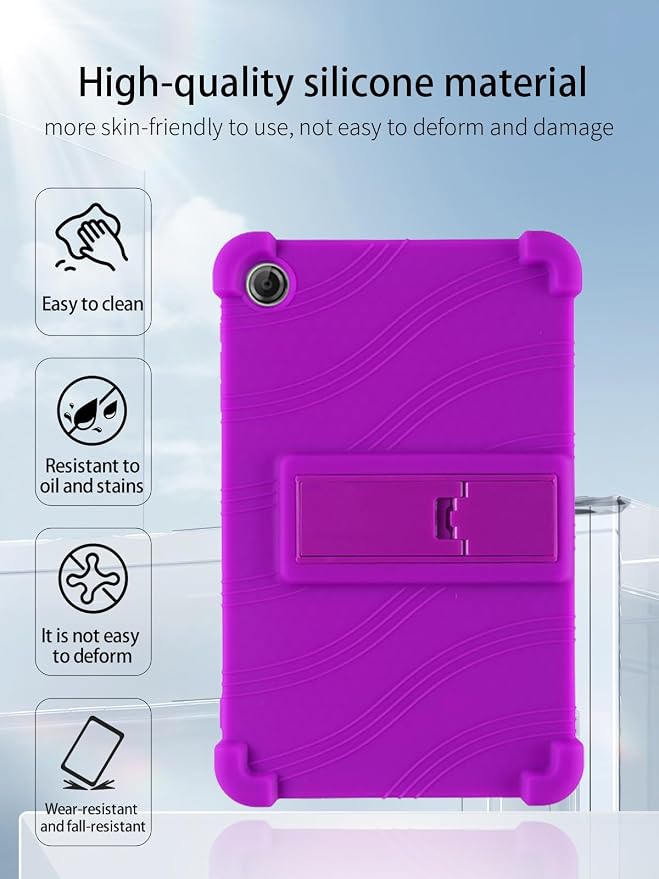 for Lenovo Tab One &amp Nook Reading Tablet Android Tablet8.7 inch Tablets CaseSoft Silicone Adjustable Stand Cover Lightweight Kids FriendlyBlack.