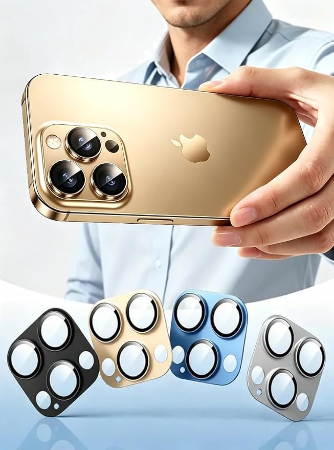 [2 Pack] Compatible for iPhone 13 Pro/iPhone 13 Pro Max Camera Lens Protector Metal Plus Tempered Glass Camera Cover Oneness Design Ultra Clear Anti-Explosion Black+Black