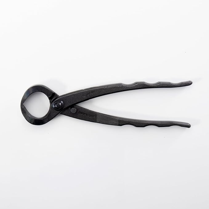Wazakura Hand Forged Bonsai Root Cutter MADE IN JAPAN 6.7 inch (170 mm), Black Carbon Steel Bonsai Tree Cutter for Branch and Roots, Multipurpose Japanese Gardening Tools (Wave-Grip)