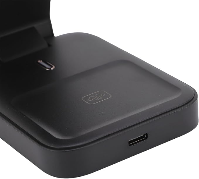 15W Fast Wireless Charger Station for Multiple Devices Adjustable Stand Dock Black 3 in 1
