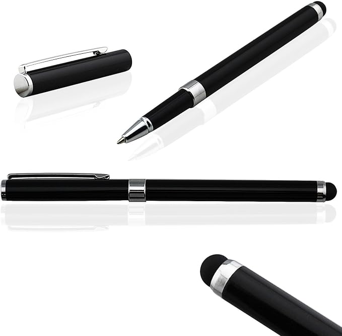 PRO Asus ZB632KL Custom High Sensitivity Touch Stylus + Writing Pen with Ink! [3 Pack - Silver Red Black]