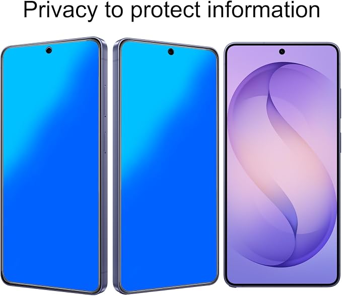 2 Pack for Samsung Galaxy S26 Plus / S25 Edge Matte Privacy Screen Protector Anti spy Anti Glare Anti blue Light Film Gradient Blue 6.7 inch