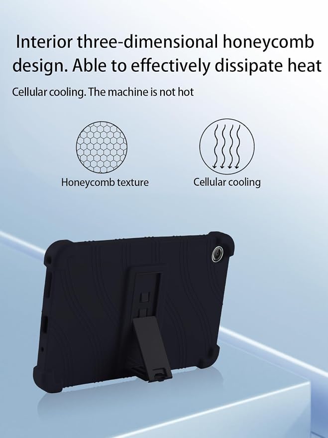 for Lenovo Tab One &amp Nook Reading Tablet Android Tablet8.7 inch Tablets CaseSoft Silicone Adjustable Stand Cover Lightweight Kids FriendlyBlack.